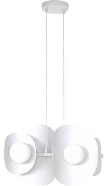 Lustr na lanku ELEMENTI 4xG9/8W/230V bílá