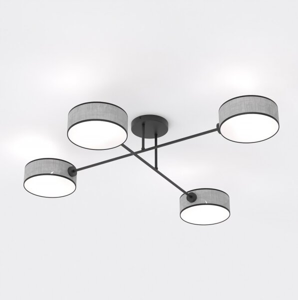 Přisazený lustr MAGA 4xE14/10W/230V šedá
