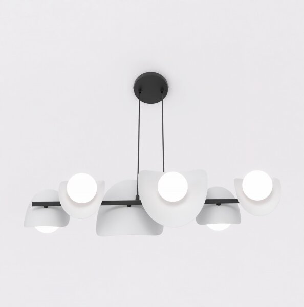 Lustr na lanku ELEMENTI 6xG9/8W/230V šedá