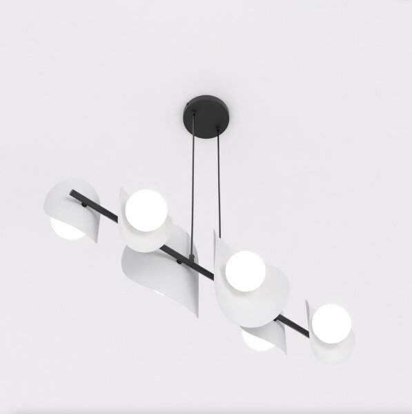 Lustr na lanku ELEMENTI 6xG9/8W/230V šedá