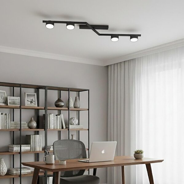 Stropní svítidlo SKAN 4xGX53/12W/230V černá