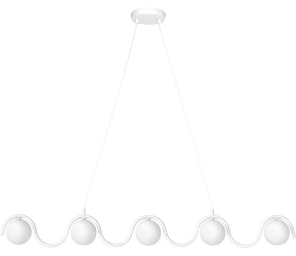 Lustr na lanku SINUS 5xG9/8W/230V bílá