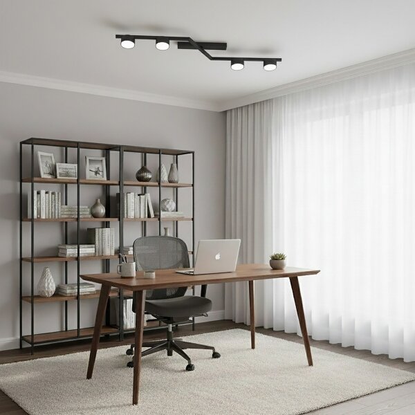 Stropní svítidlo SKAN 4xGX53/12W/230V černá