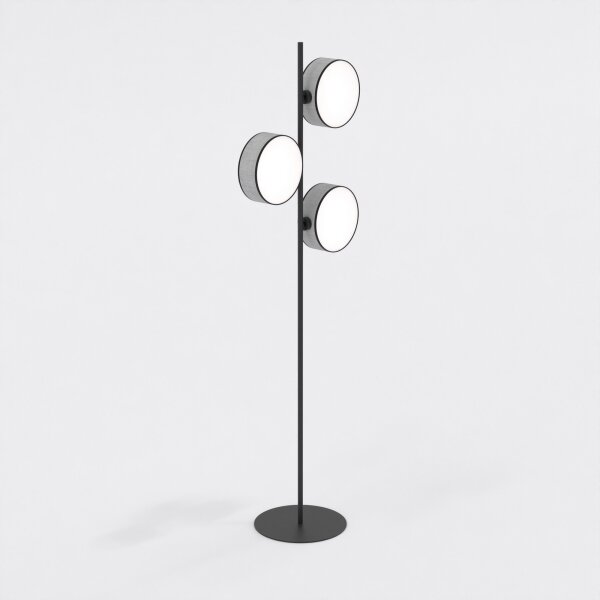 Stojací lampa DRUMZ 3xE14/10W/230V šedá