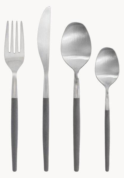 Sada matně kartáčovaných příborů Maxime, pro 4 osoby, 16 dílů