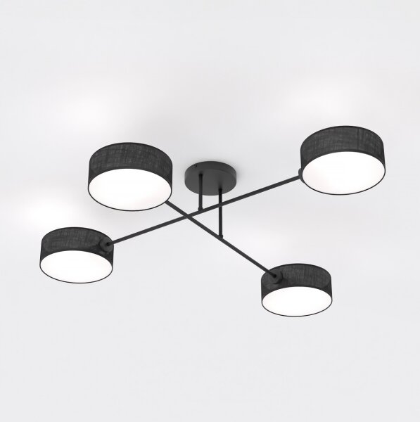 Přisazený lustr MAGA 4xE14/10W/230V černá