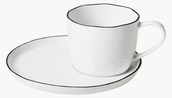 Porcelánový šálek na kávu's podšálkem Salt