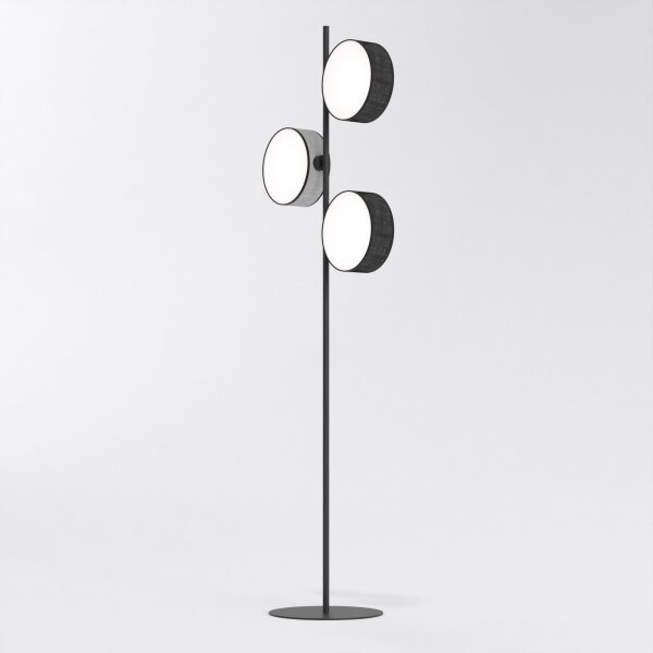 Stojací lampa DRUMZ 3xE14/10W/230V černá/šedá