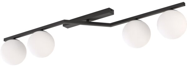 Stropní svítidlo NATON 4xE14/10W/230V černá/bílá