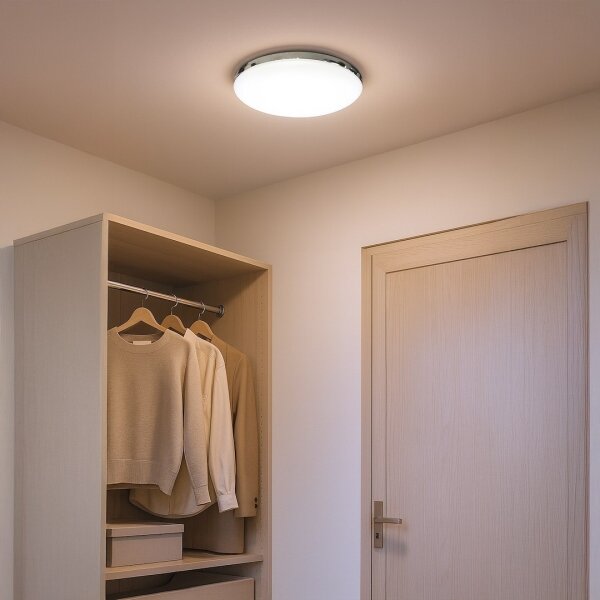LED Koupelnové stropní svítidlo MAYA LED/15W/230V pr. 33 cm IP44 lesklý chrom