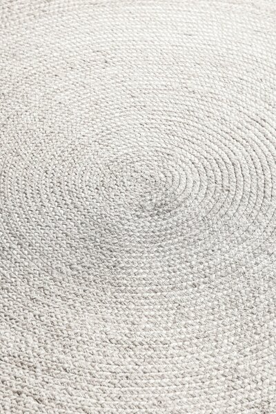Koberec Hanse Home Jute Braided Rangpur bílý kruh