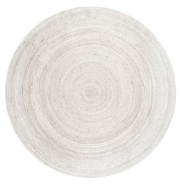 Koberec Hanse Home Jute Braided Rangpur bílý kruh
