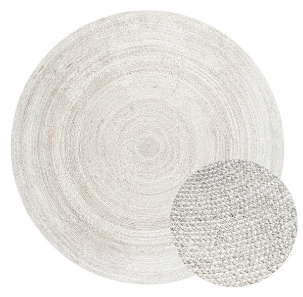 Koberec Hanse Home Jute Braided Rangpur bílý kruh