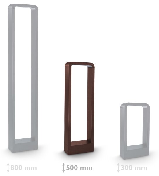 Brilagi - LED Venkovní lampa BARI LED/7W/230V 3000/4000/6000K hnědá IP54 50 cm