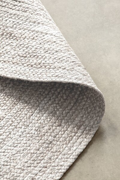 Koberec Hanse Home Jute Braided Rangpur bílý kruh