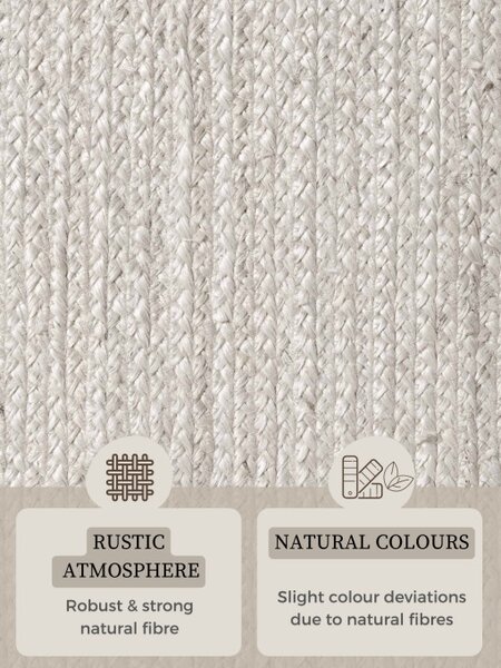 Koberec Hanse Home Jute Braided Rangpur bílý ovál