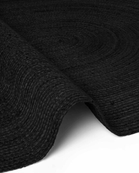 Koberec Hanse Home Jute Braided Rangpur černý ovál