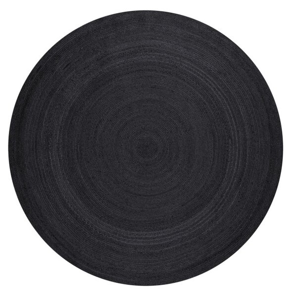 Koberec Hanse Home Jute Braided Rangpur černý kruh