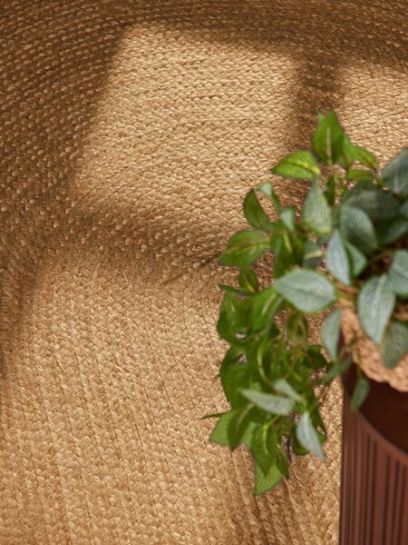 Koberec Hanse Home Jute Braided Rangpur naturální / zlatý ovál