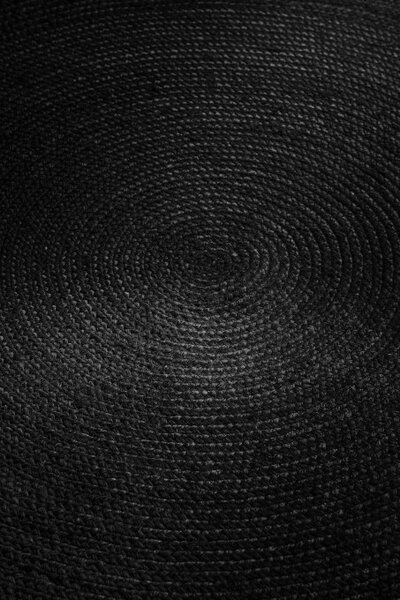 Koberec Hanse Home Jute Braided Rangpur černý kruh