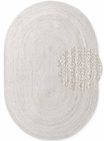 Koberec Hanse Home Jute Braided Rangpur bílý ovál
