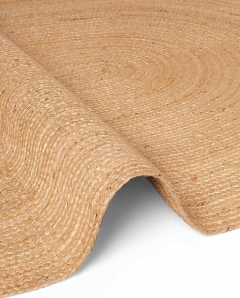 Koberec Hanse Home Jute Braided Rangpur naturální / zlatý ovál