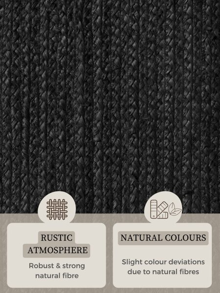 Koberec Hanse Home Jute Braided Rangpur černý ovál