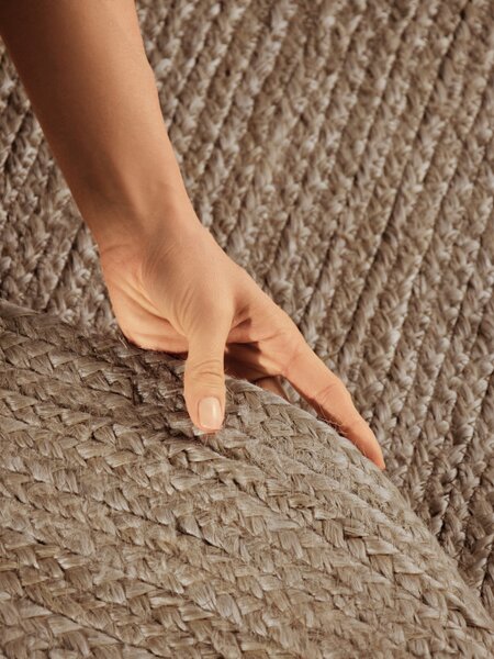 Koberec Hanse Home Jute Braided Rangpur naturální / hnědý ovál