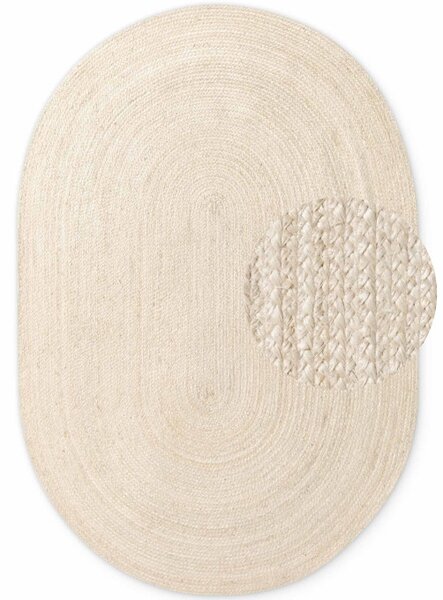 Koberec Hanse Home Jute Braided Rangpur naturální / sloní kost ovál