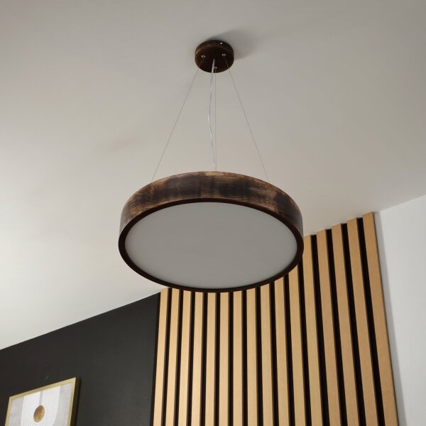 Brilagi - LED Lustr na lanku CARVALHO SMOKEY 3xE27/60W/230V dub pr. 47,5 cm