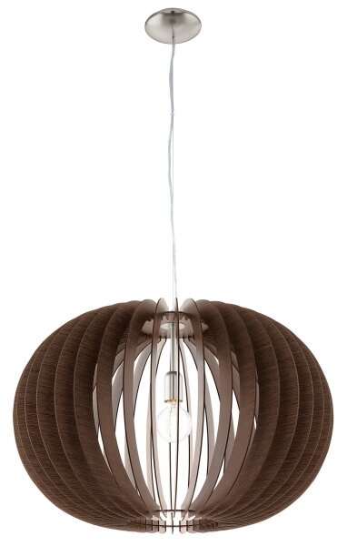 Eglo 95026 - Lustr na lanku STELLATO 1xE27/60W/230V pr. 70 cm hnědá