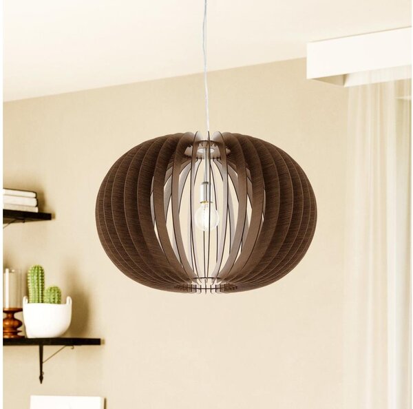 Eglo 95026 - Lustr na lanku STELLATO 1xE27/60W/230V pr. 70 cm hnědá