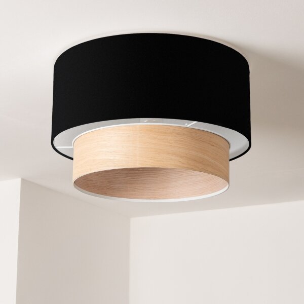 Brilagi - LED Přisazený lustr CERIA 1xE27/40W/230V pr. 50 cm černá/béžová