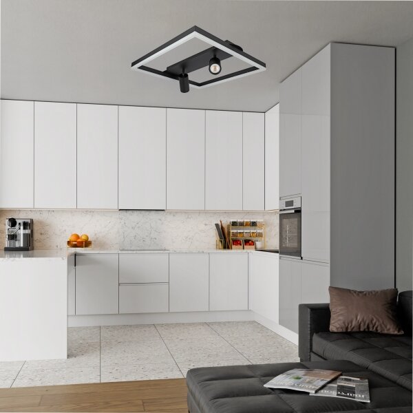 LED Stropní svítidlo LED/38W/230V + 2xGU10/30W černá