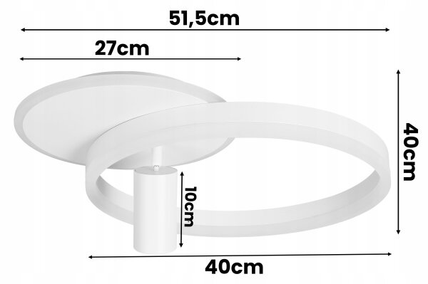 LED Stropní svítidlo LED/38W/230V + 1xGU10/30W bílá