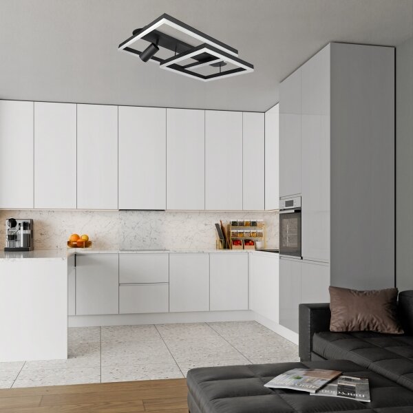 LED Stropní svítidlo LED/38W/230V + 1xGU10/30W černá