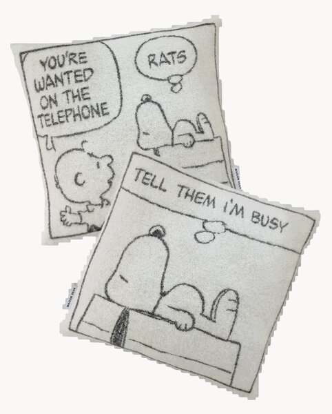 Sada vlněných povlaků na polštáře Peanuts, 2 díly