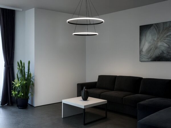 LED Stmívatelný lustr na lanku LED/55W/230V 3000-6500K pr. 60 cm + DO