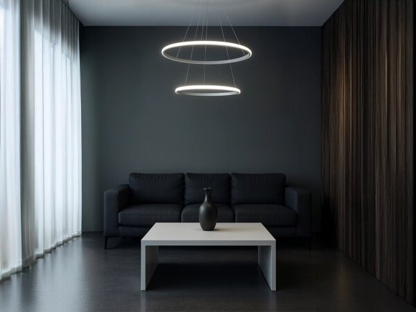 LED Stmívatelný lustr na lanku LED/55W/230V 3000-6500K pr. 60 cm + DO