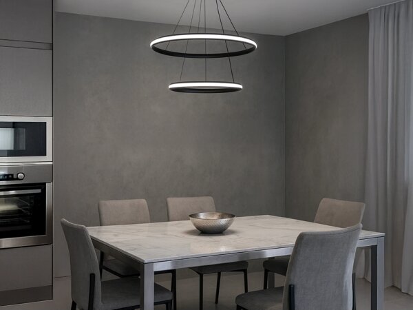 LED Stmívatelný lustr na lanku LED/90W/230V 3000-6500K pr. 60 cm + DO