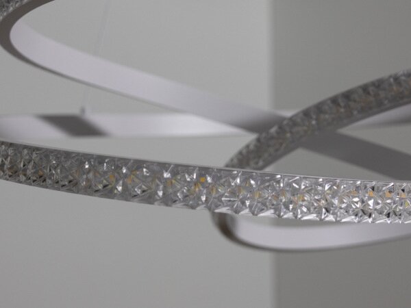 LED Stmívatelný lustr na lanku LED/90W/230V 3000-6500K pr. 47 cm + DO