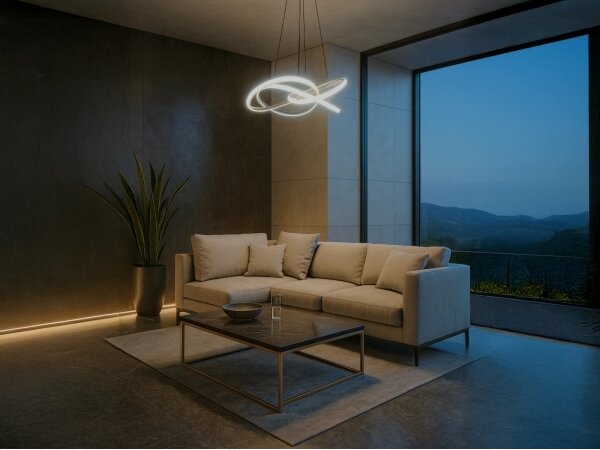LED Stmívatelný lustr na lanku LED/95W/230V 3000-6500K pr. 57 cm + DO