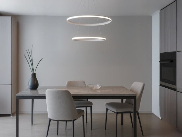 LED Stmívatelný lustr na lanku LED/90W/230V 3000-6500K pr. 60 cm + DO