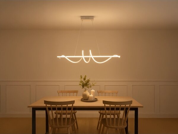 LED Stmívatelný lustr na lanku LED/50W/230V 3000-6500K 100 cm + dálkové ovládání