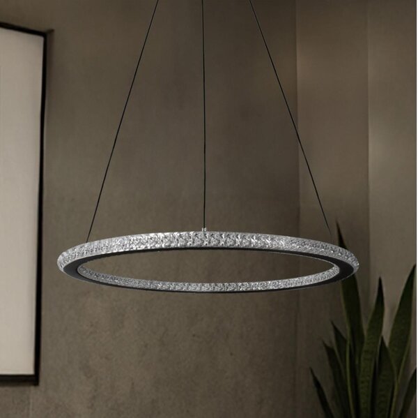 LED Stmívatelný lustr na lanku LED/90W/230V 3000-6500K pr. 60 cm + DO