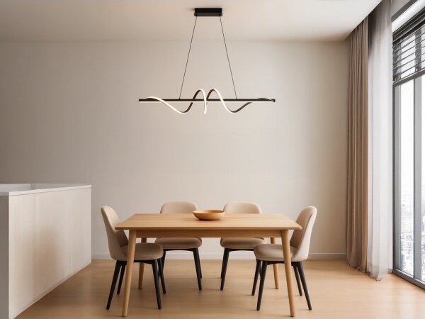 LED Stmívatelný lustr na lanku LED/50W/230V 3000-6500K 100 cm + dálkové ovládání