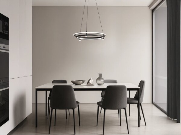 LED Stmívatelný lustr na lanku LED/100W/230V 3000-6500K pr. 60 cm + DO