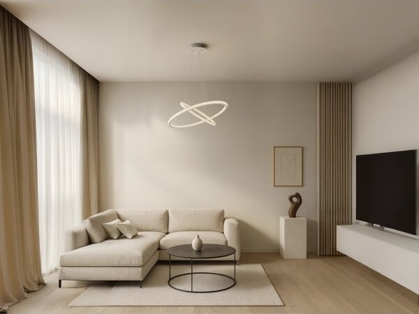 LED Stmívatelný lustr na lanku LED/150W/230V 3000-6500K + dálkové ovládání