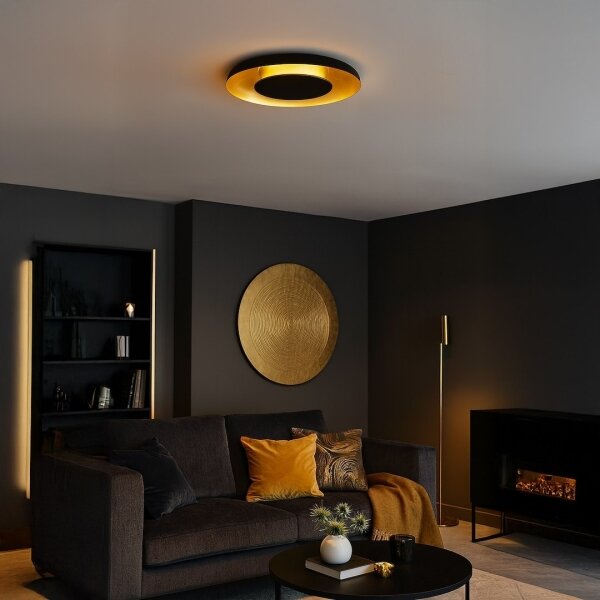 LED Stropní svítidlo PIATTINO LED/30W/230V 3000/4000/6000K pr. 40 cm černá/zlatá