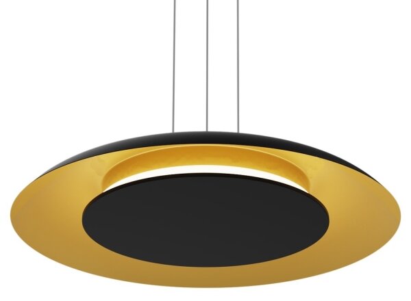 LED Lustr na lanku PIATTINO LED/30W/230V 2700/3200/4000K pr. 40 cm černá/zlatá